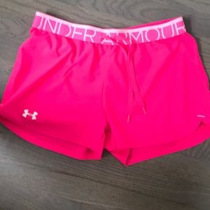 Under armour pink shorts